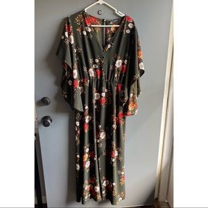Floral chiffon maxi dress